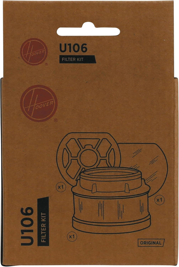 Hoover U106 Staubsauger-Filterset, Anti-Geruch, Extra-Filterung, Original-Ersatzteil, Kompatibel Mit