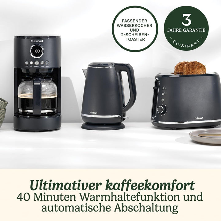 Cuisinart Filterkaffemaschine, Neutrals Collection, matt-schiefergrauer Finish, mit trendigen Chrom-