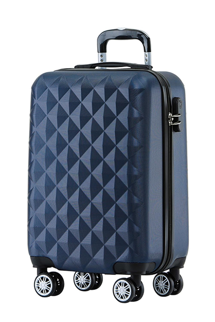BEIBYE Zwillingsrollen 2066 Hartschale Trolley Koffer Reisekoffer Gepäck M-L-XL-Set (Dunkelblau, M)