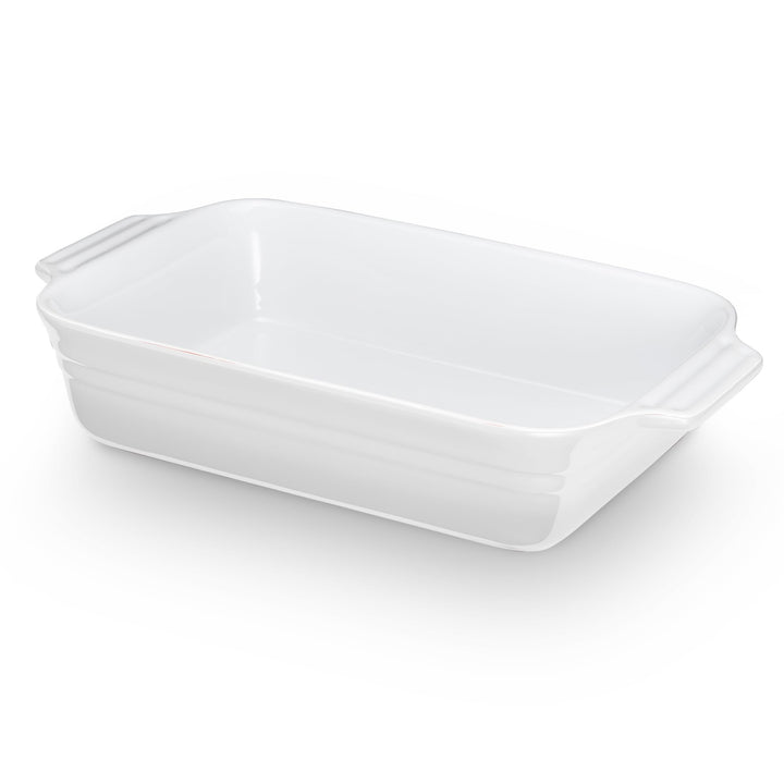 KHG Auflaufform mittelgross 26 cm, Kapazität 0,75 Liter in Weiss für 1-2 Personen, Ofenform aus Kera
