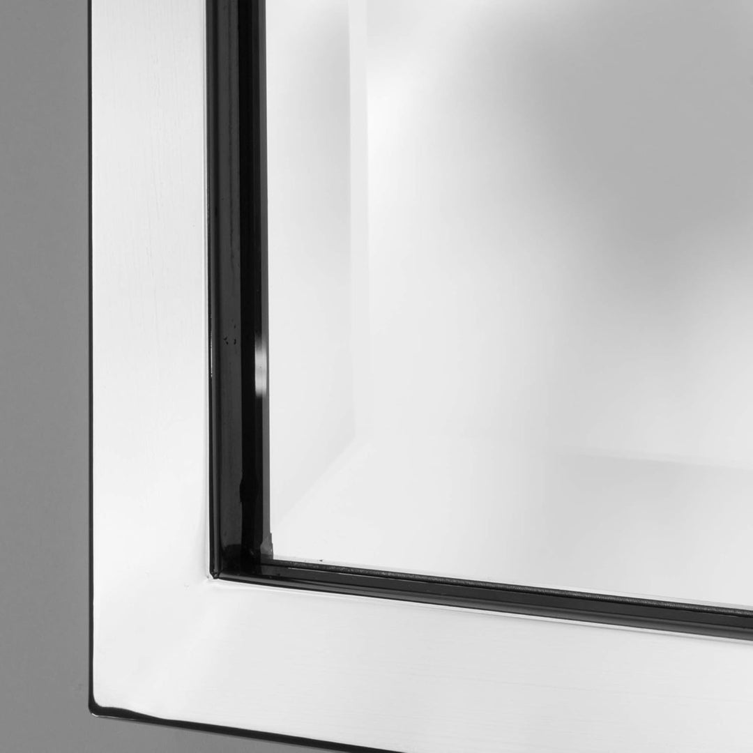 Head West 24 x 30 Classic Chrome 1 in. Wide Metal Frame Wall Mirror Spiegel, 24 x 30