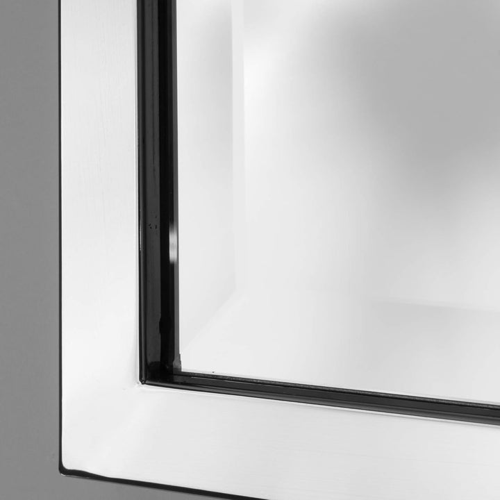 Head West 24 x 30 Classic Chrome 1 in. Wide Metal Frame Wall Mirror Spiegel, 24 x 30