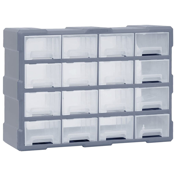 Myheimly Multi-Schubladen-Organizer 16 Schubladen 52x16x37 cm Grau 16 Schubladen, Grau 16 Schubladen