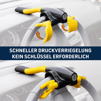 BLOKAUTO 9595 Lenkradschloss Lenkradkralle Lenkradsperre Diebstahlsicherung Lenkrad Auto, Gelb
