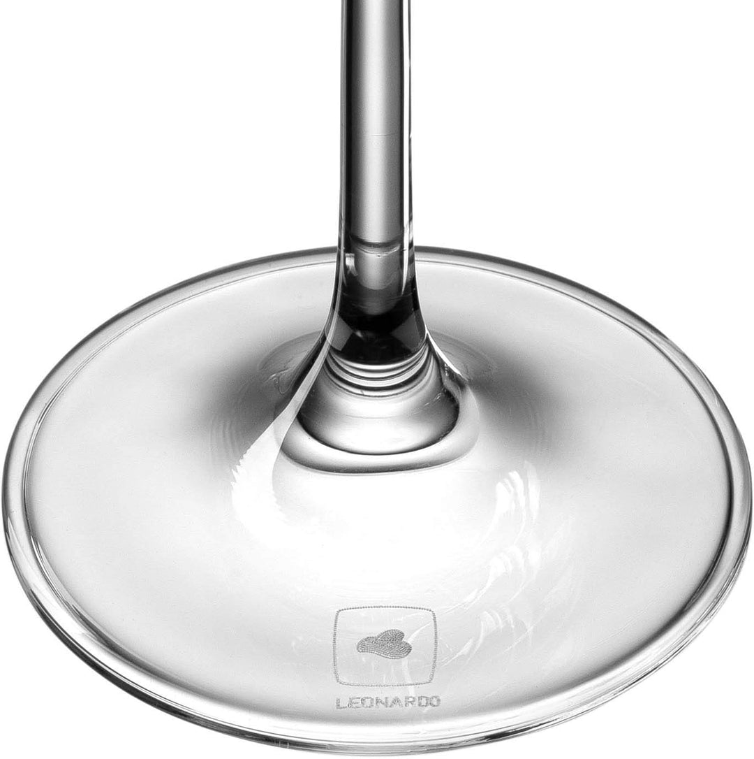 Leonardo Tivoli Sektgläser 6er Set, Sekt-Kelch mit gezogenem Stiel, spülmaschinenfeste Prosecco-Gläs