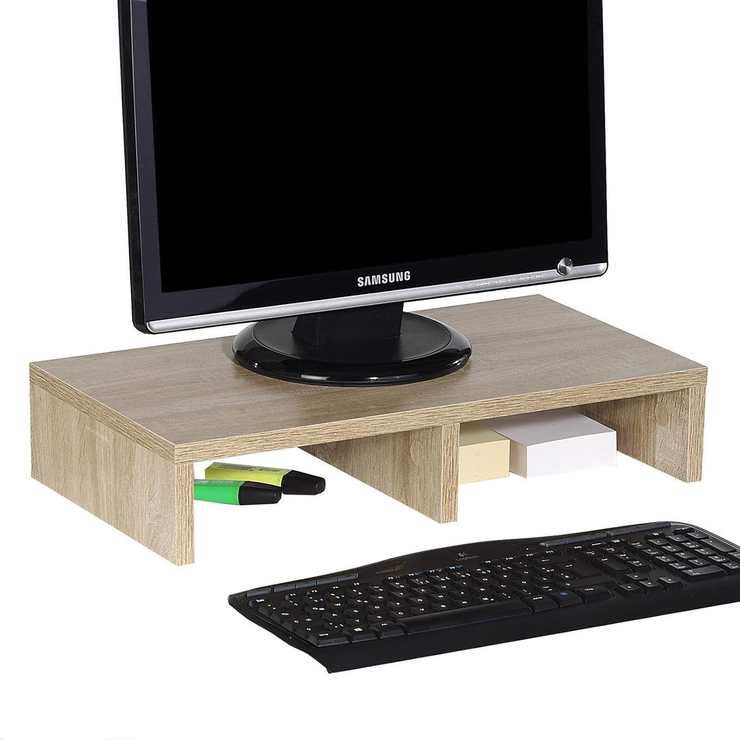 CARO-Möbel Monitorständer Monitor Schreibtischaufsatz Bildschirmerhöhung in Sonoma Eiche 50 x 10 x 2
