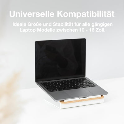 Woodcessories - Laptop Ständer Holz kompatibel für 10" - 16" MacBook Ständer, ergonomische Laptop Ha