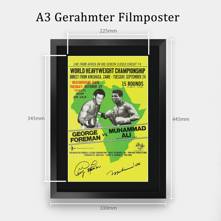 HWC Trading Foreman Ali Fight The Rumble in The Jungle George Foreman vs Muhammad Ali Gifts, gedruck