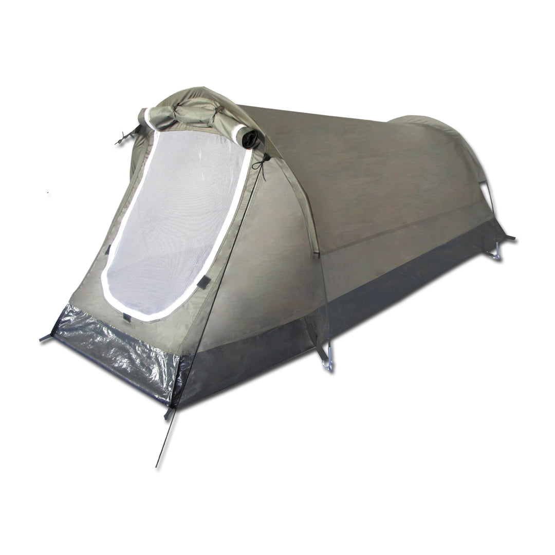 MFH 2 Personen Tunnelzelt Hochstein Zelt Campingzelt 220x130x100cm Verschiedene Ausführungen Oliv, O