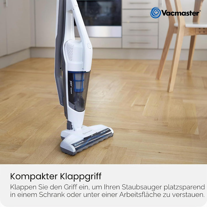 Vacmaster VSD1801EU 2in1 Akku Staubsauger beutellos/bis zu 30 Min.Laufzeit,Elektrische Kehrbesen wit