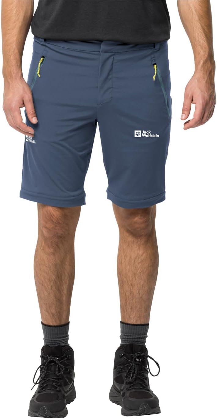 Jack Wolfskin Herren Wanderhose Glastal Zip Off Pants M 52 Kurz Evening Sky, 52 Kurz Evening Sky