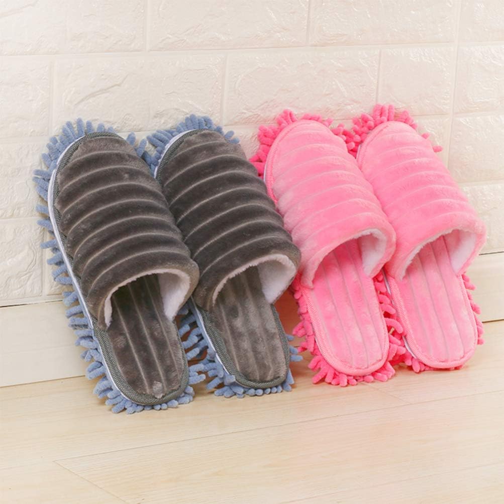1 Paar Bodenwischer Lazy Slippers Hausschuhe Mop Schuhe Reinigungspantoffeln Putzschuhe Microfaser S