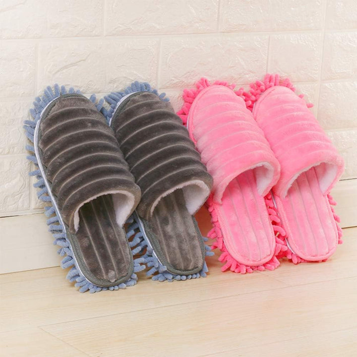 1 Paar Bodenwischer Lazy Slippers Hausschuhe Mop Schuhe Reinigungspantoffeln Putzschuhe Microfaser S