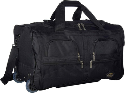 Rockland Seesack zum Rollen, Schwarz, 22-Inch, Reisetasche mit Rollen 22-Inch Schwarz, 22-Inch Schwa