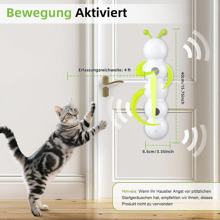 Interaktives Wurm Katzenspielzeug, Interaktives Wurm Katzenspielzeug für Katzen, Smart Motion Intera