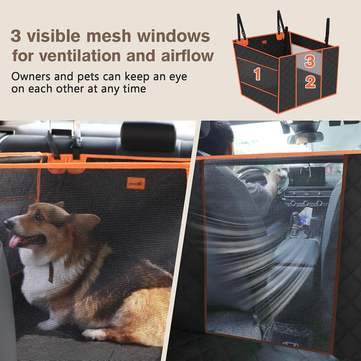 pecute Hunde Autositz XL 70 * 61 * 55 cm, Verstärkter Hundesitz Auto für Mittlere und Grosser Hunde