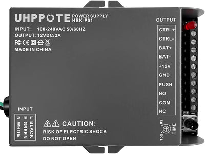 UHPPOTE 12V Netzteil mit Backup-Batterieverbindung für Türzugangskontrollsystem und Gegensprechkamer