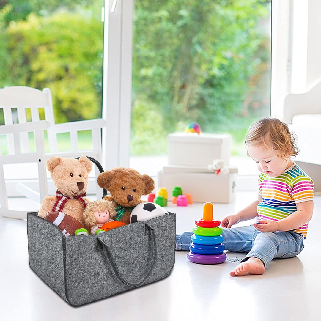 4 Stück Filz Holzkörbe Tragbare Kaminholztasche mit Griff Faltbare Kaminholzkörbe Innen & Aussen 30L