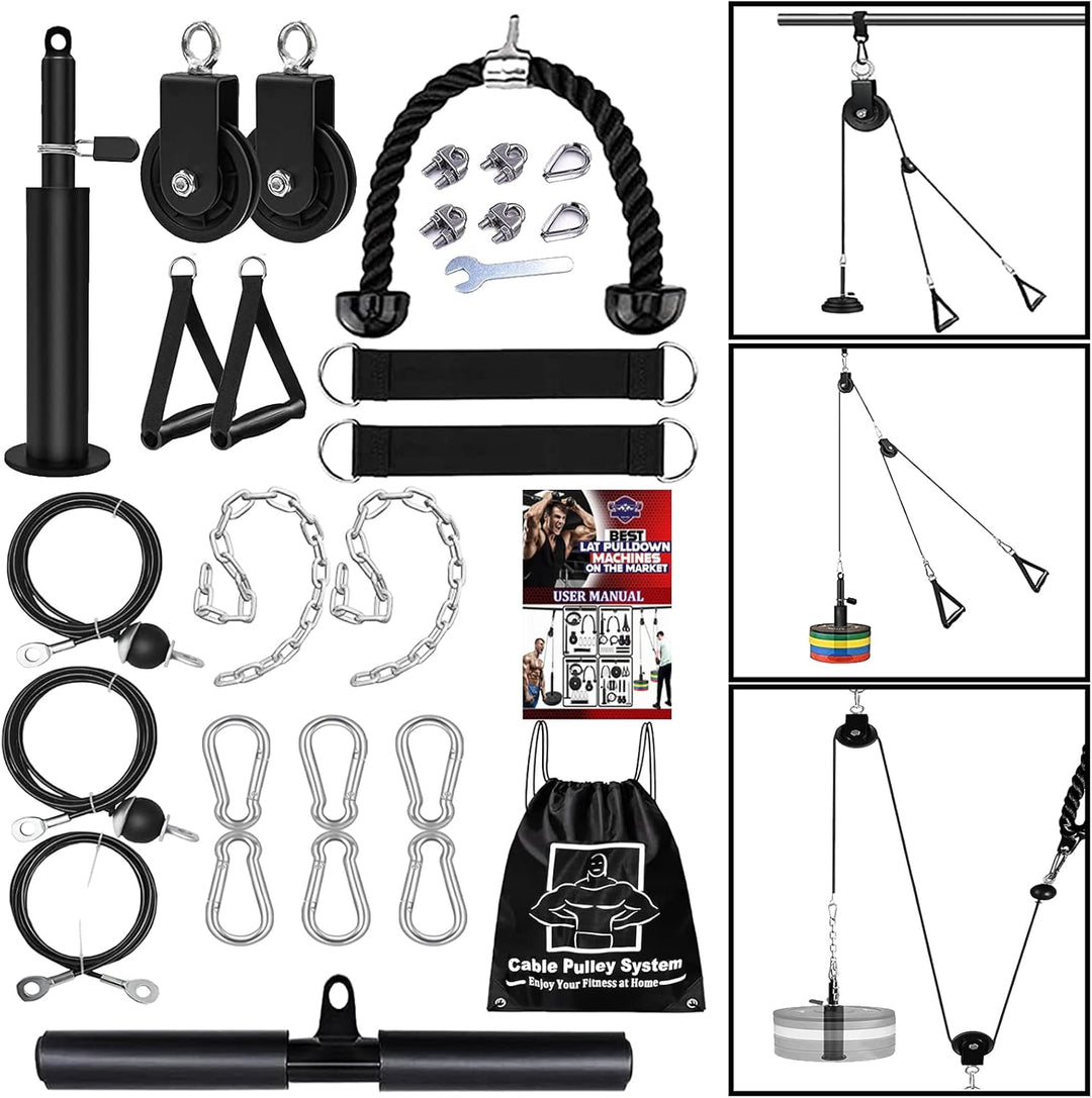 Taeku Seilzug-Fitness, Verbesserte Gewicht Seilzugsystem für LAT Pull Down Bizeps Curl Trizeps Armtr