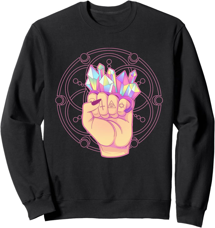 Pastell Goth Kristall Faust Kawaii Sweatshirt