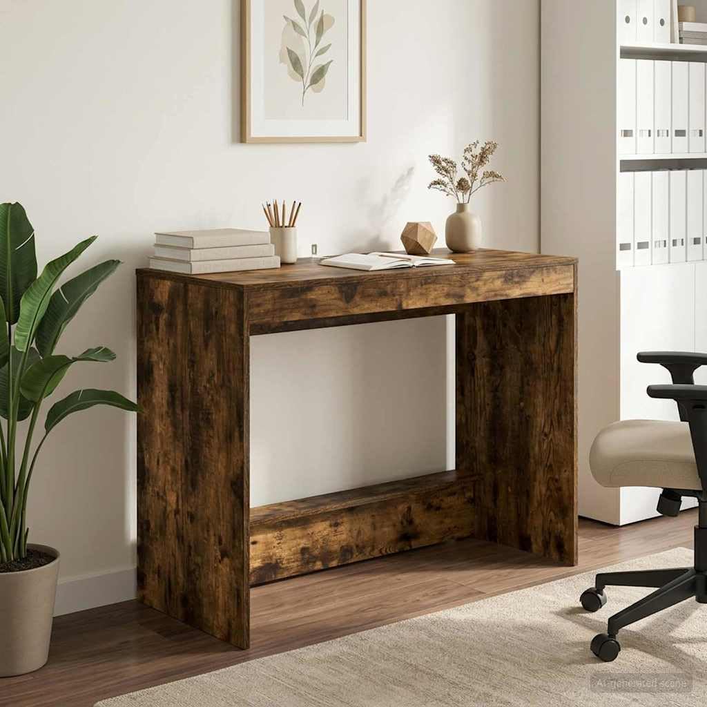 Bett Schreibtisch Geräucherte Eiche aus Holzwerkstoff, 100 x 45 x 75 cm, für Homeoffice Arbeitszimme