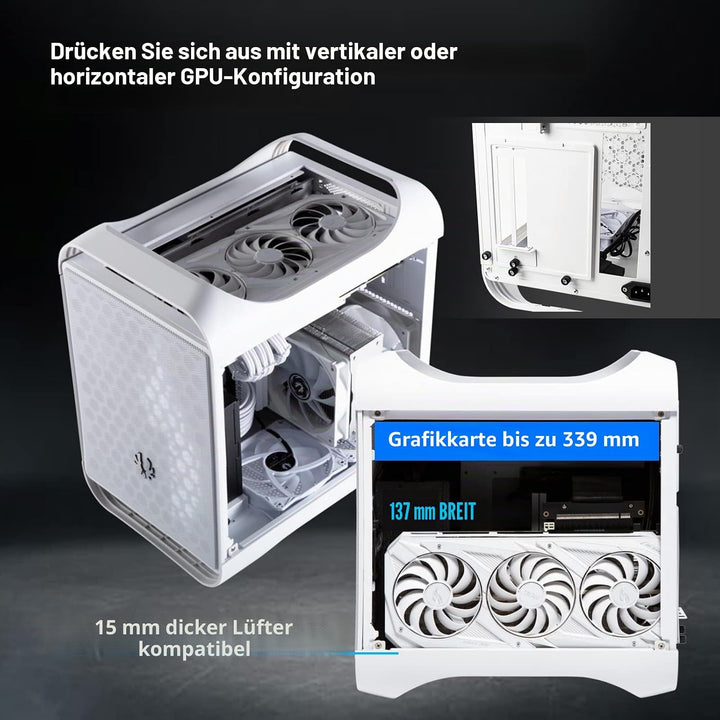 BitFenix Prodigy M 2022 Pc Case, ARGB Micro ATX Gehäuse, Gaming Pc, Kompaktes Pc Gehäuse für Micro A