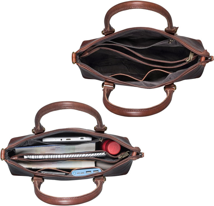 ROYALZ 'Payton' Elegante Lederhandtasche Damen Echtleder Klein Vintage Henkeltasche Ledertasche Frau
