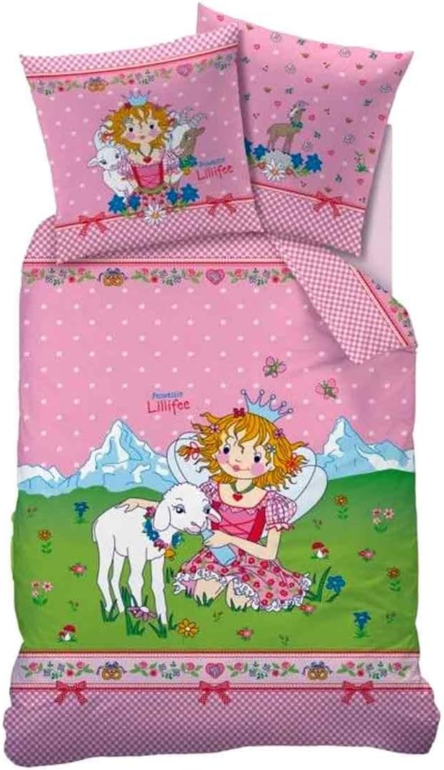 Biber Kinder Bettwäsche Prinzessin Lillifee Motiv Bergkristall 135 x 200 cm / 80 x 80 cm Neu/Ovp in