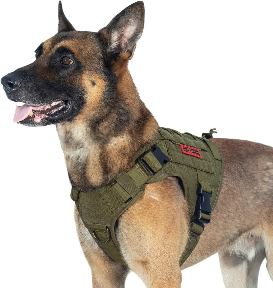 OneTigris Taktische Hundeweste Service Hundegeschirr MOLLE Hundeausbildung Geschirr 1000D Nylon (XL,