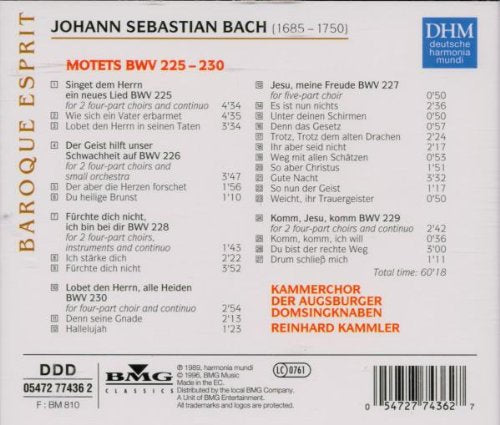Motetten / BWV 225-230, Audio-CD