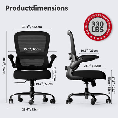 TRALT Bürostuhl Schreibtischstühle Mesh Computer Schreibtischstuhl mit Rollen Ergonomischer Bürostuh