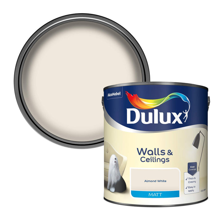 Dulux Matt Almond White 2.5L by Dulux 2.5 l (Pack of 1), 2.5 l (Pack of 1)
