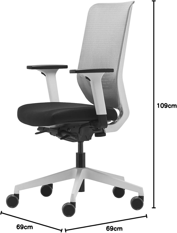 Trendoffice to-sync pro, ergonomischer Bürostuhl, mit Armlehnen, modernes Design, Homeoffice, umwelt