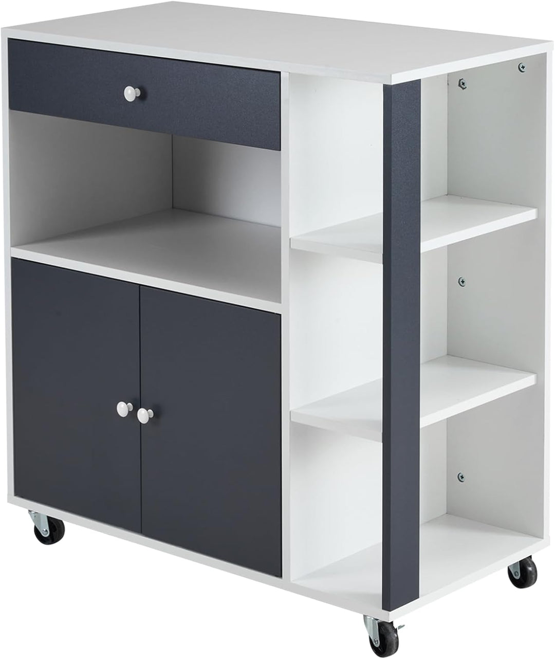 Bonnlo Küchenwagen mit Rollen, Kühceninsel, Servierwagen mit Schublade, Küchenschrank Arbeitsplatte