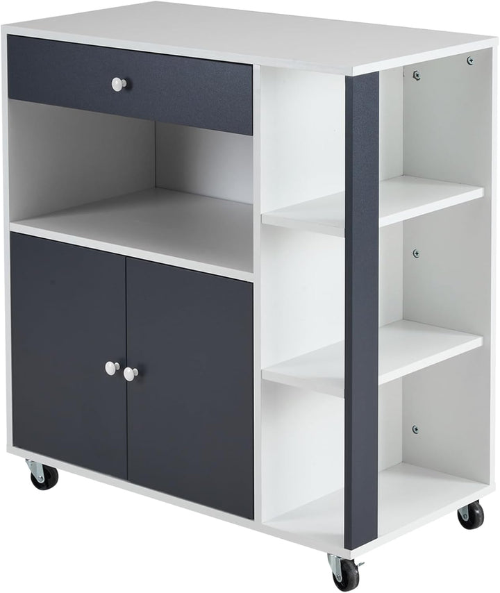 Bonnlo Küchenwagen mit Rollen, Kühceninsel, Servierwagen mit Schublade, Küchenschrank Arbeitsplatte