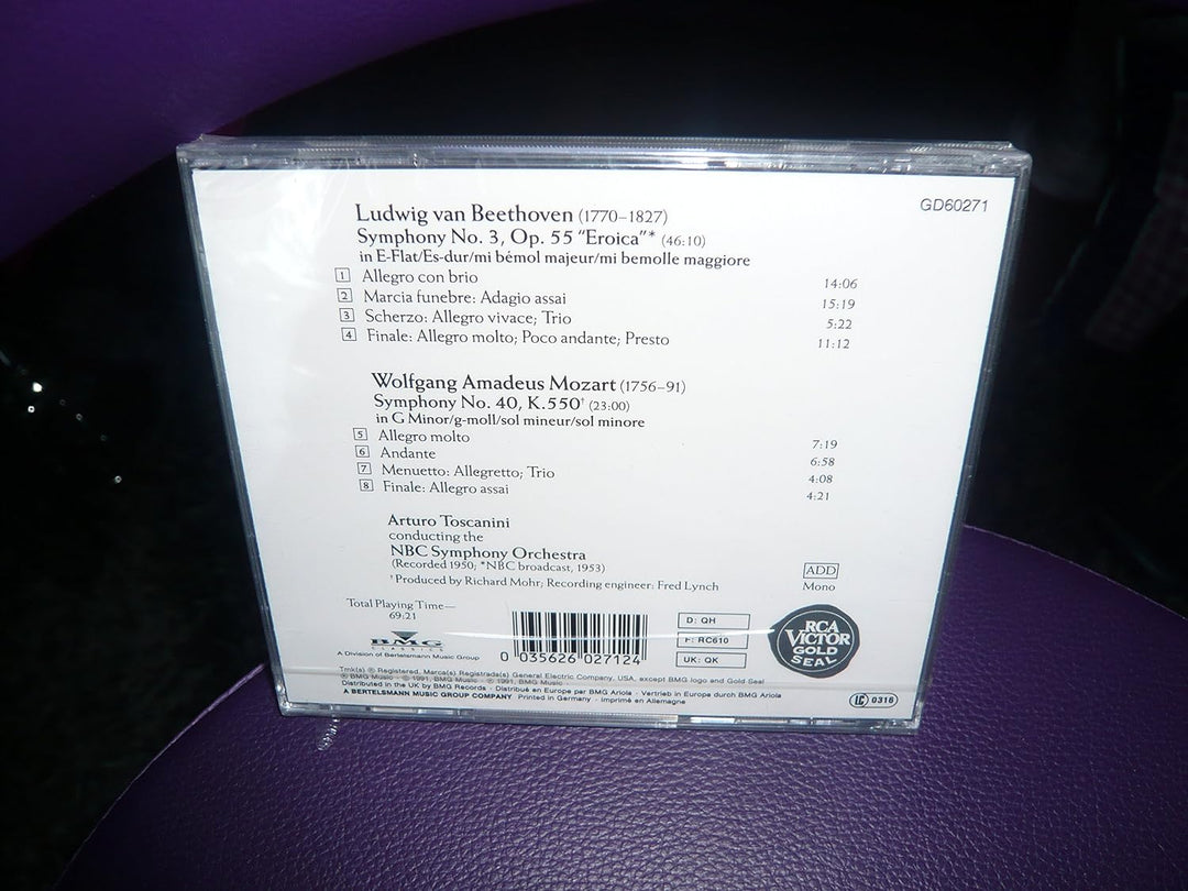 Sinfonie Nr.3 "Eroica"; Sinfonie Nr.40, Audio-CD