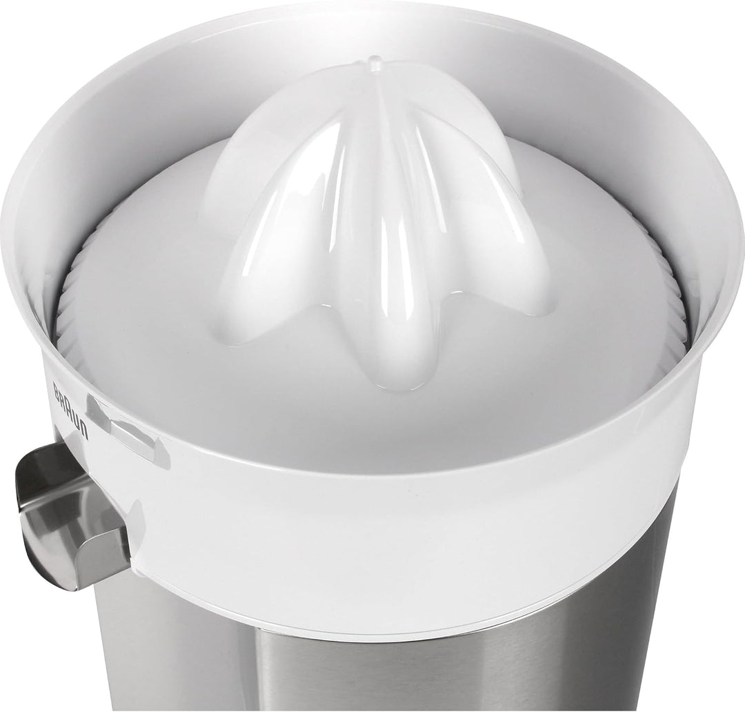 Braun CitrusQuick 5 CJ5050 WH Zitruspresse, Direkter Saftauslauf, Anti-Tropf-Auslauf, Start/Stopp-Au