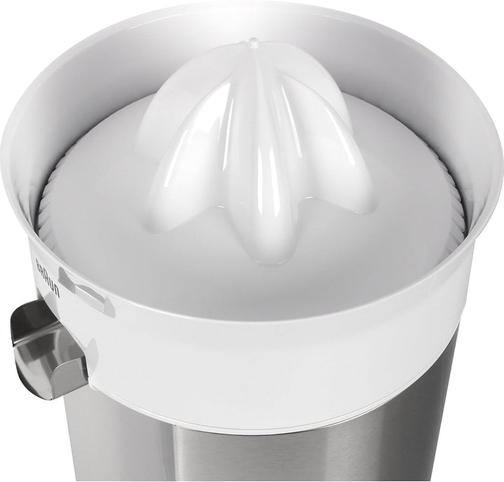 Braun CitrusQuick 5 CJ5050 WH Zitruspresse, Direkter Saftauslauf, Anti-Tropf-Auslauf, Start/Stopp-Au