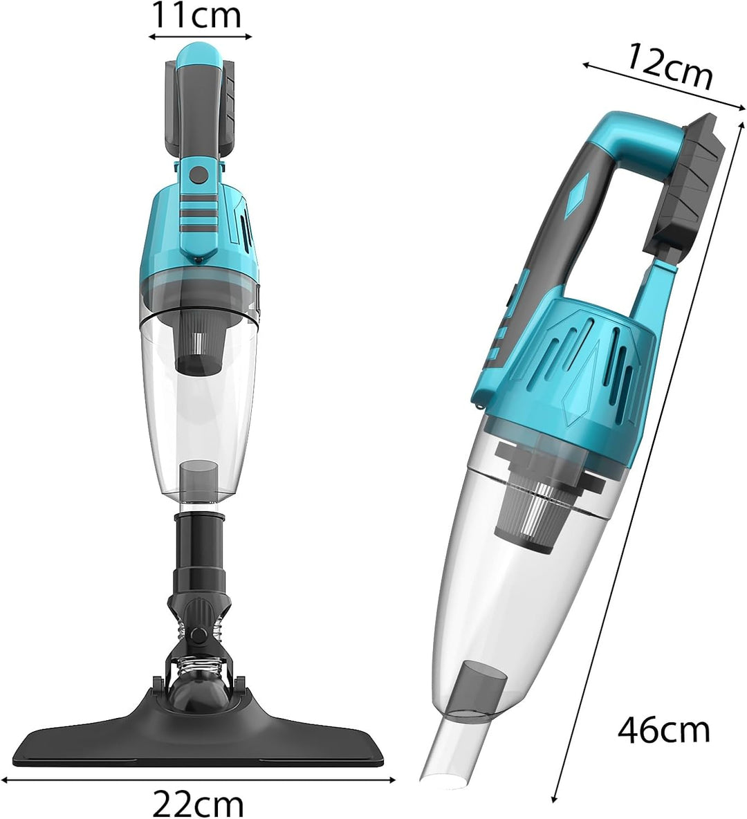 Akku Staubsauger für Makita Akku 18V, Starke 10000Pa Kabellos Handstaubsauger, 3-in-1 Multifunktiona