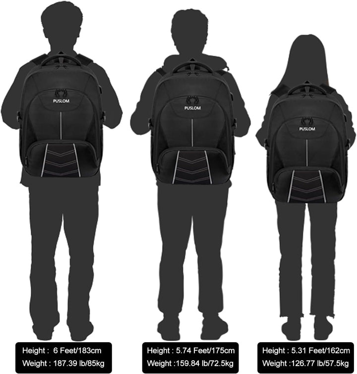 Extra Grosser Rucksack Herren 55L Wasserdicht 18.4 Zoll Laptoptasche Arbeit Laptop mit USB Ladeansch