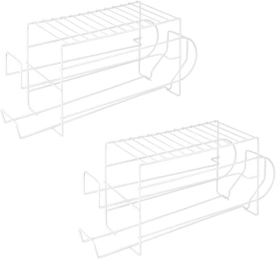 mDesign 2er-Set Regal für Lebensmittel – moderner Küchen Organizer für Getränkedosen und Konserven –