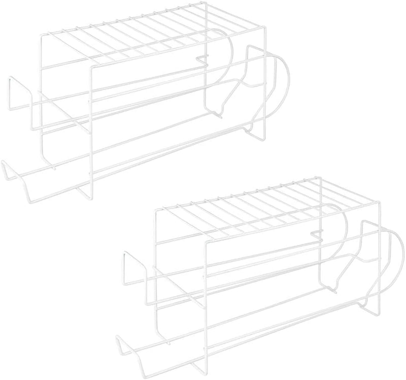 mDesign 2er-Set Regal für Lebensmittel – moderner Küchen Organizer für Getränkedosen und Konserven –