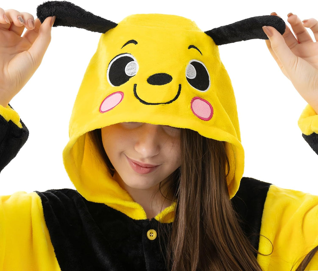 Katara Plüsch Kostüme/Onesies für Erwachsene, (Herren, Damen, Unisex) S Biene, S Biene