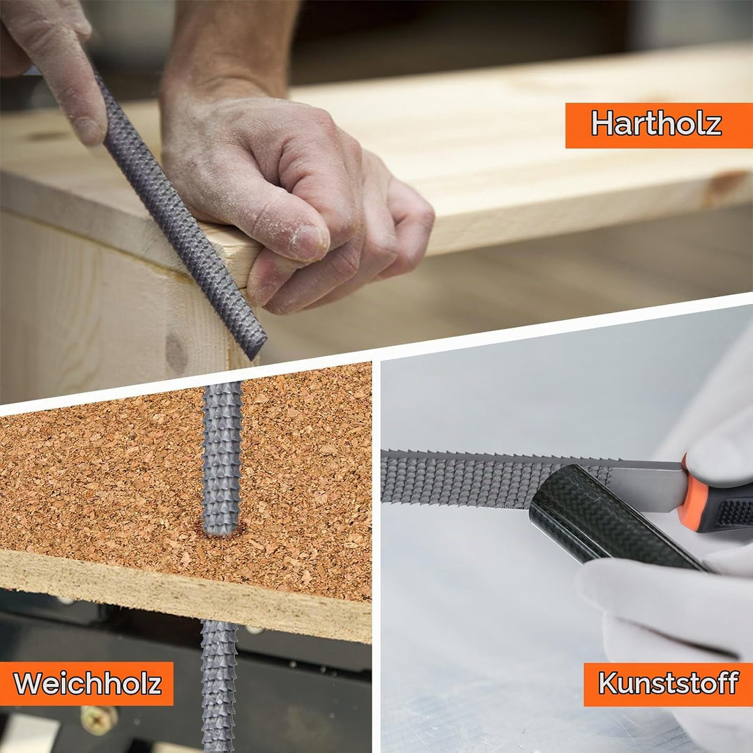 Feilen Set, Preciva 6tlg. Feilenset Metall und Holz Feilensatz inkl. Flachstumpfeile, Halbrundfeile,