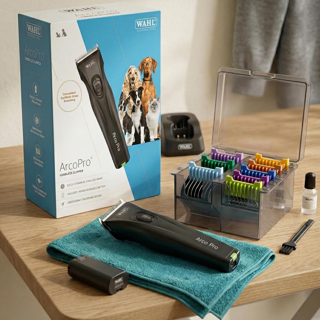 Agrarzone Edition Moser Arco Pro Hundeschermaschine 1 Akku - mit Aufsteckkamm Set - Schermaschine Hu