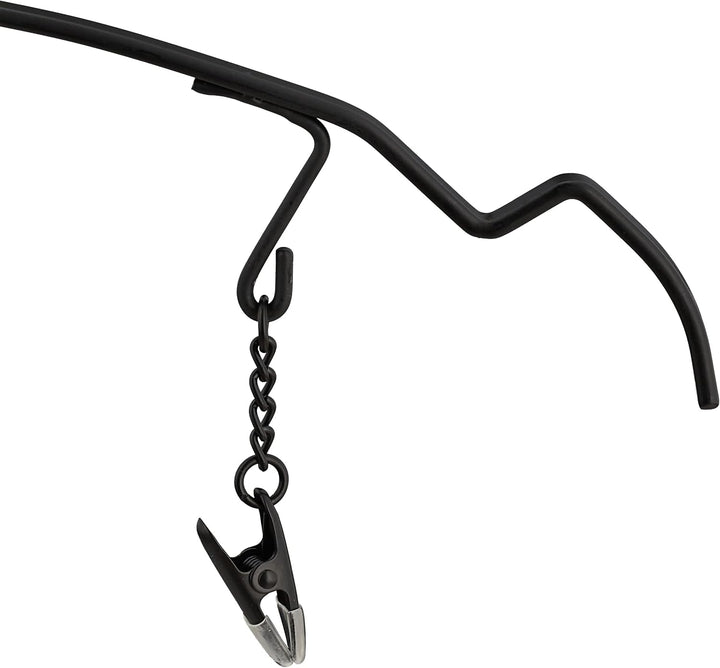 50 x Kleiderbügel, Dessous & Lingerie Bügel mit 2 Klammern, Unterwäschebügel Metall, 33 cm breit, Cl