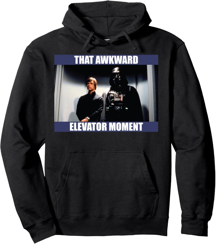 Star Wars Darth Vader & Luke That Awkward Elevator Moment Pullover Hoodie