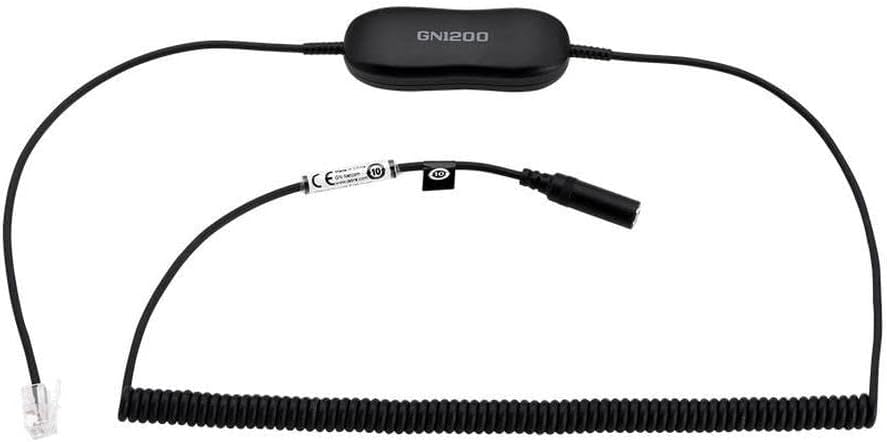 Jabra Evolve 30/40/80 Smart-Converter-Kabel 3,5mm-Klinkenstecker auf RJ9 für Festnetztelefone