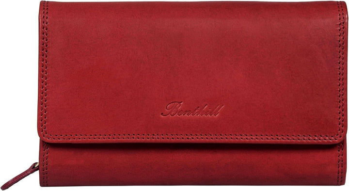 Benthill Damen Portemonnaie XXL mit RFID-Schutz | Echt-Leder Damen Geldbörse Gross | Grosse Vintage