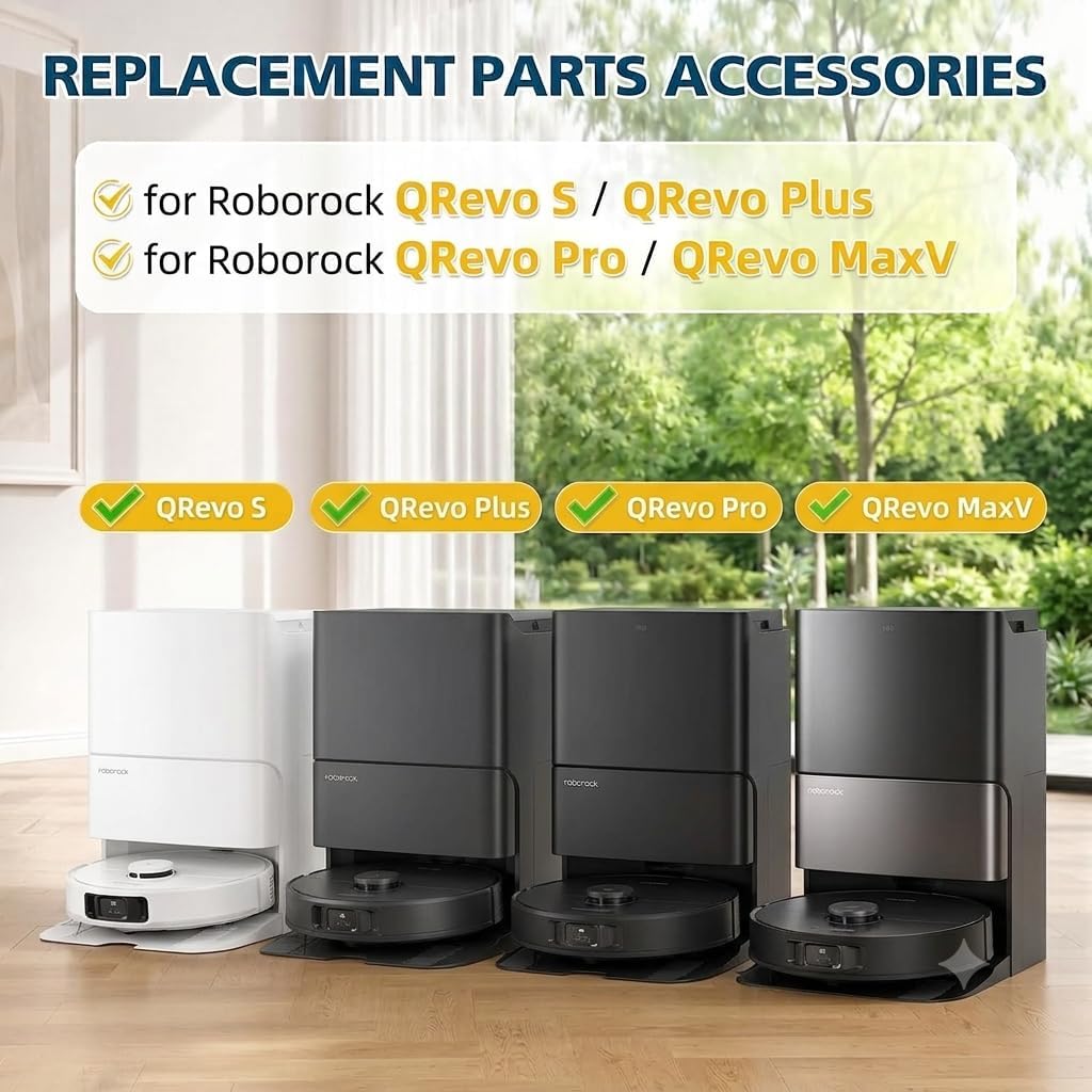 21 Stück Zubehör set für Roborock Qrevo S/QRevo Pro/QRevo MaxV/Qrevo Plus Saugroboter,1 Hauptbürsten